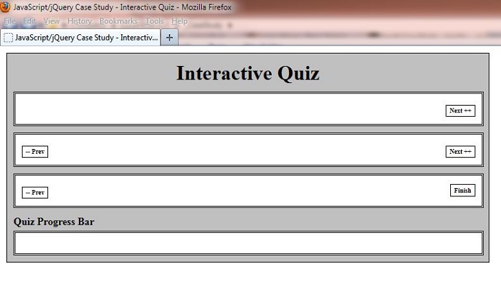 quiz layout